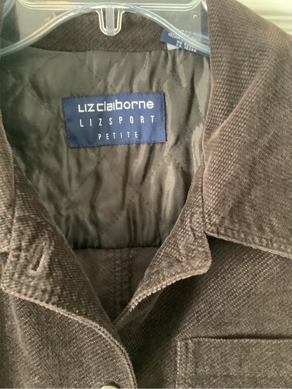 Liz Claiborne Brown Corduroy Button Jacket - Picture 3 of 7